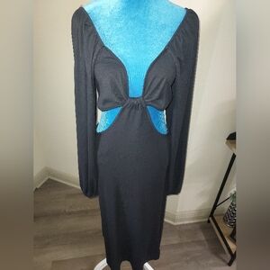 Pink Lily Cut out Midi Dress